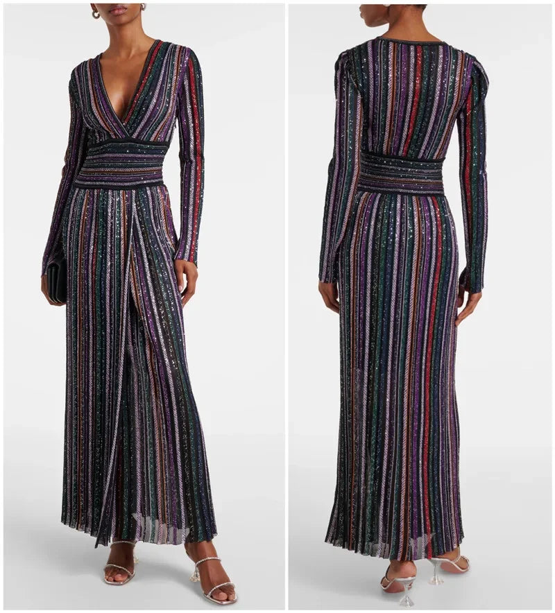 Women's slim fit V-neck dress