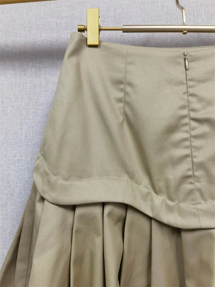 Women's elegant button skirt