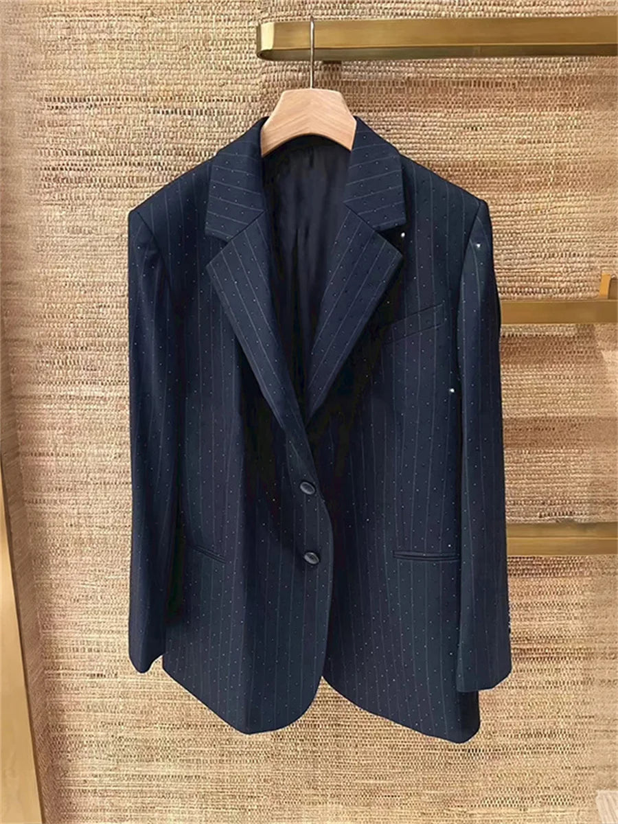 Women's black two-piece suit