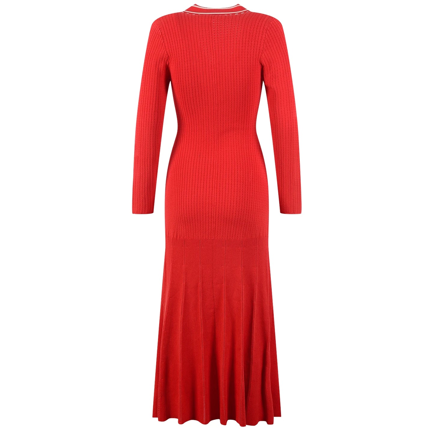 Women's red knitted dress