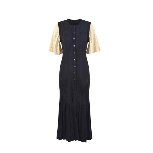 women's short-sleeved knitted dress