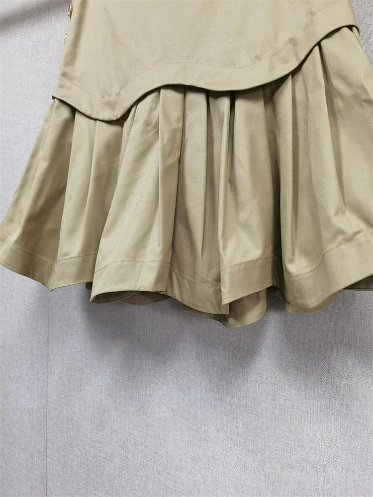 Women's elegant button skirt