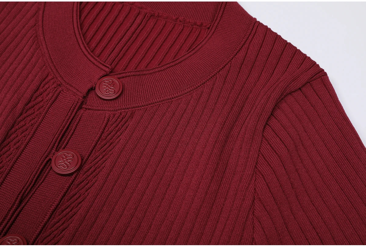 Women's black round neck short sleeved knitted dress