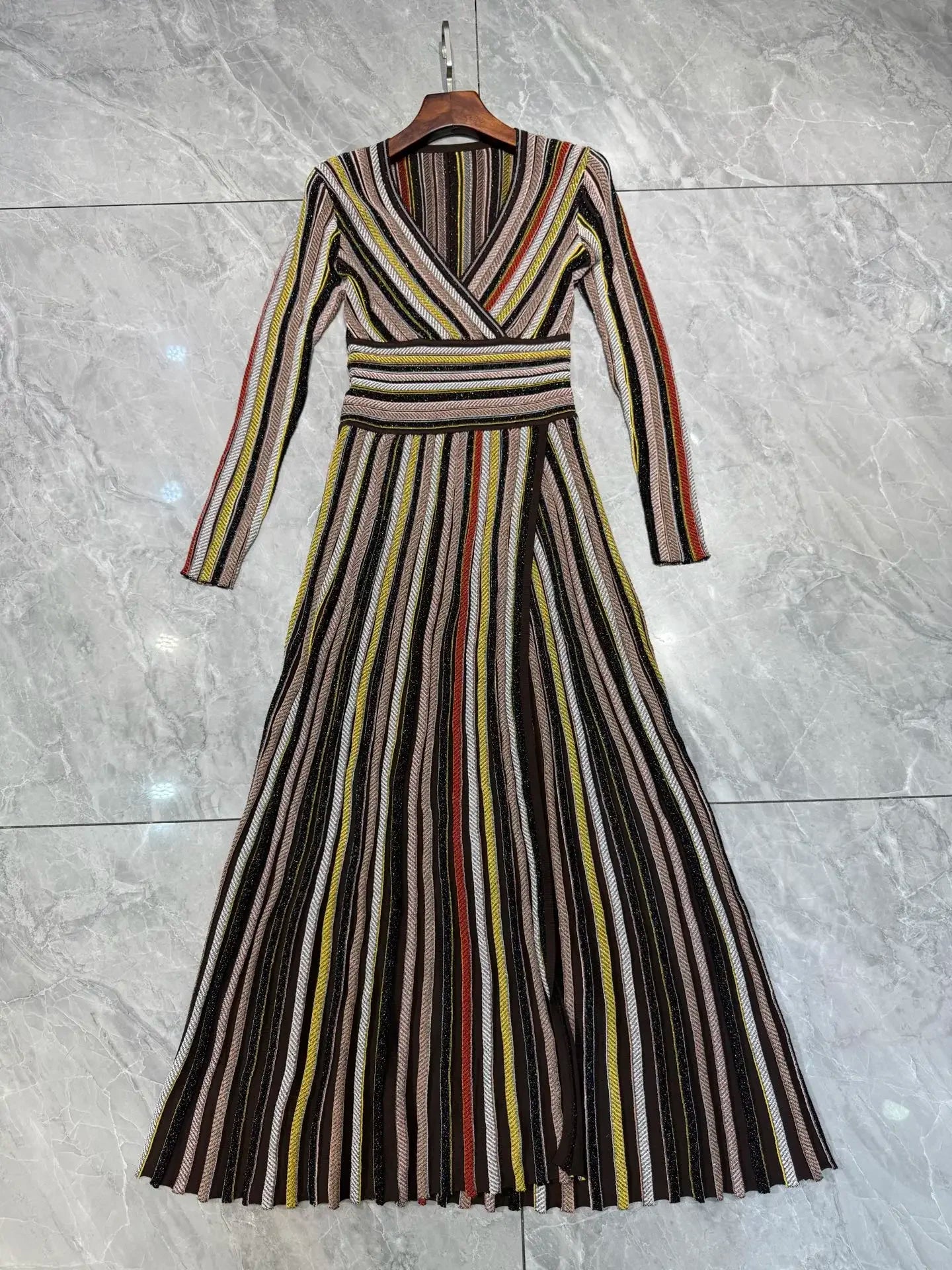 Women's slim fit V-neck dress