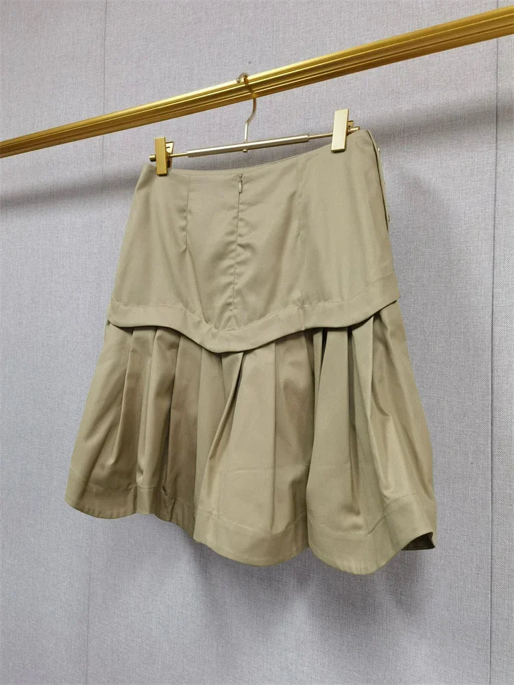 Women's elegant button skirt