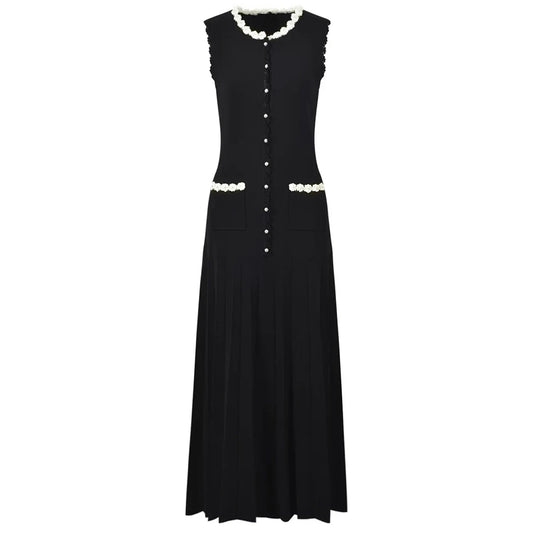 Women's Sleeveless Round Neck Slim Fit Knit Dress