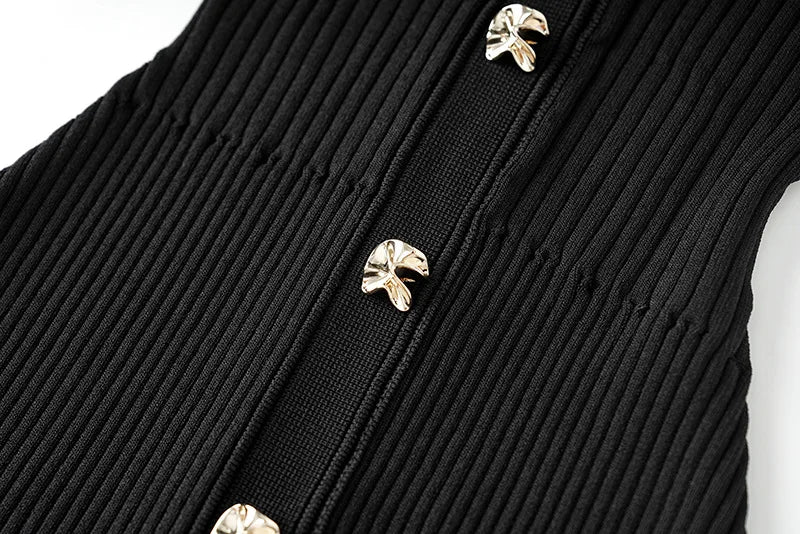 Short Sleeve Single-breasted Polo Neck Ladies Fit And Flared Maxi Long Solid Dresses