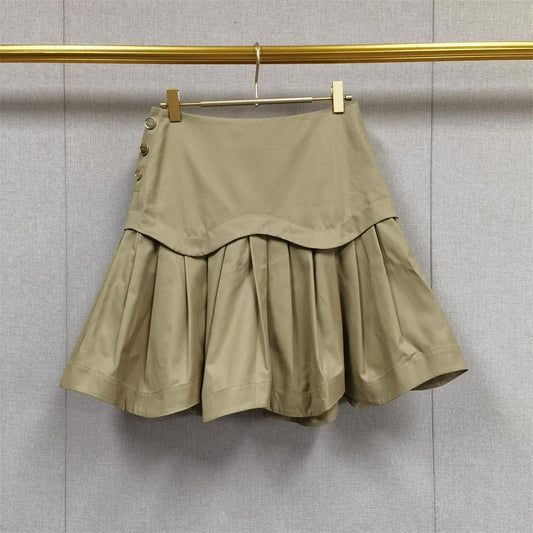 Women's elegant button skirt