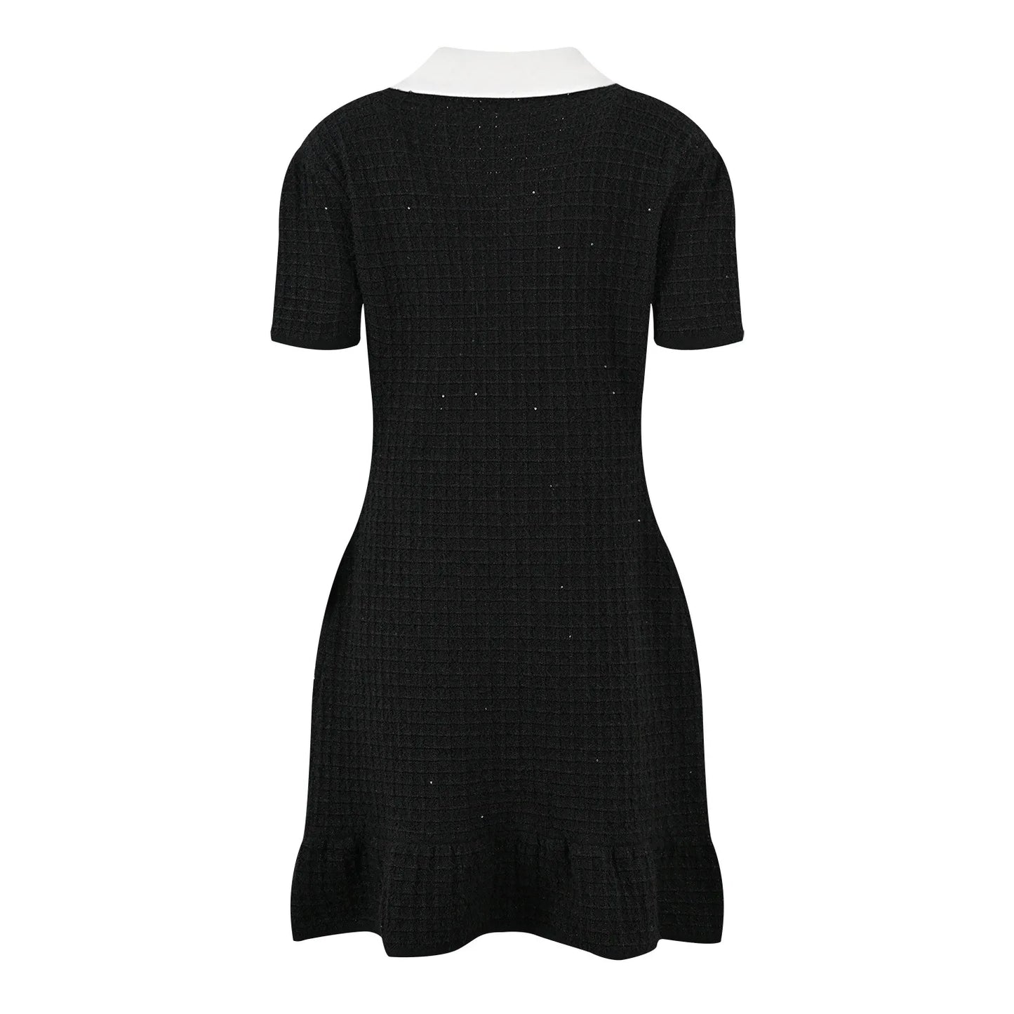 Women's black knitted elegant dress