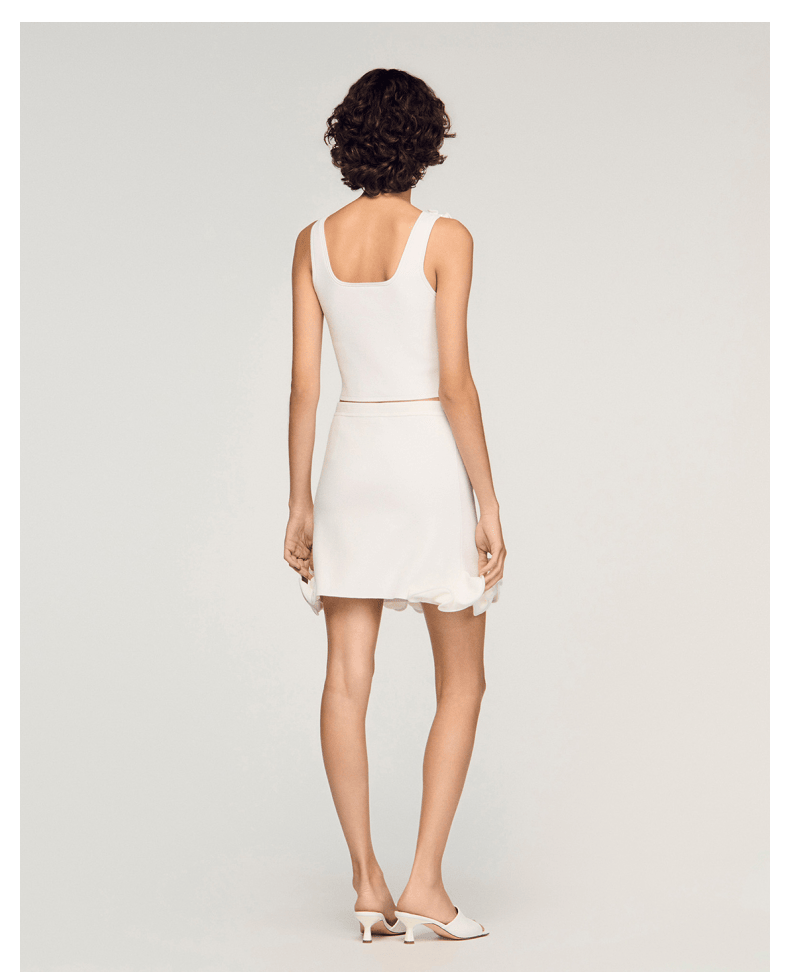 White casual two piece suit
