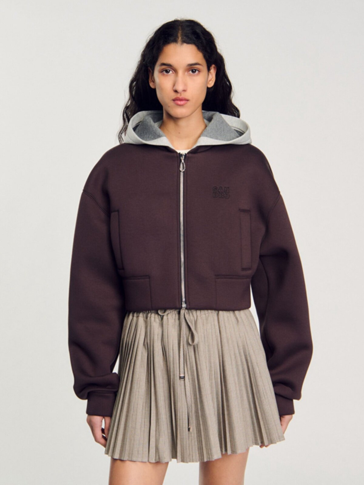 Wine-red Winter Long-Sleeved Jacket