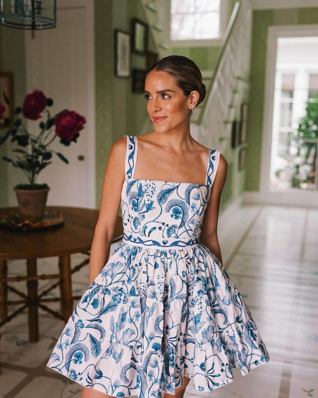 Blue summer slip dress
