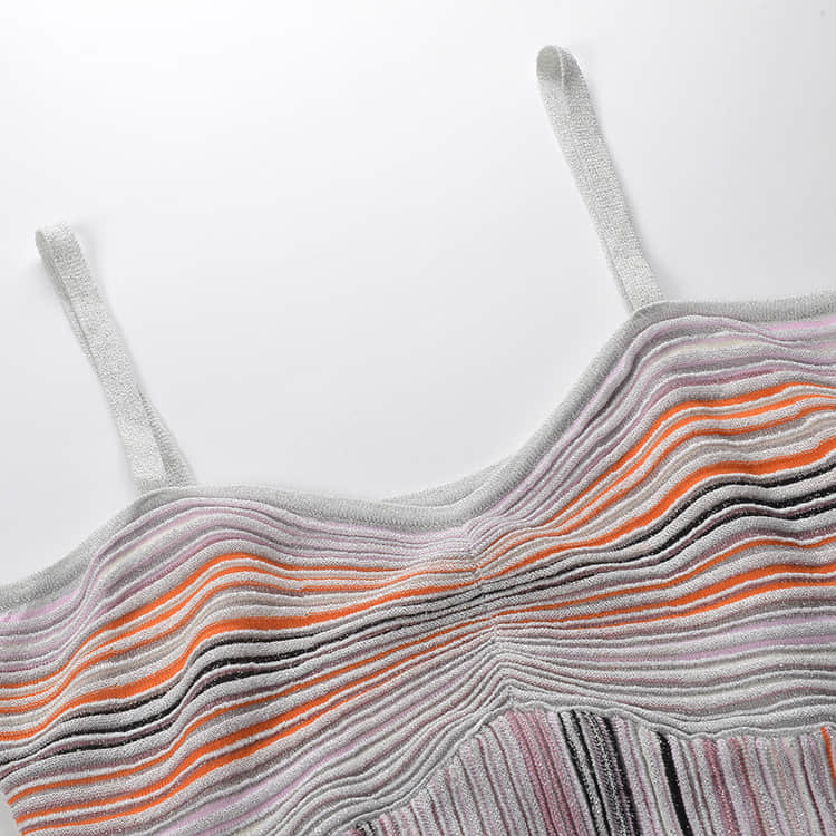 Women's summer camisole striped dress