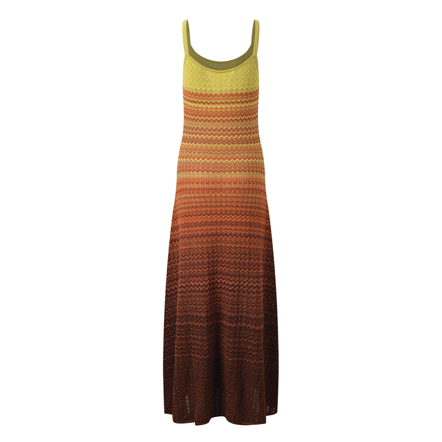 Sleeveless striped knitted dress