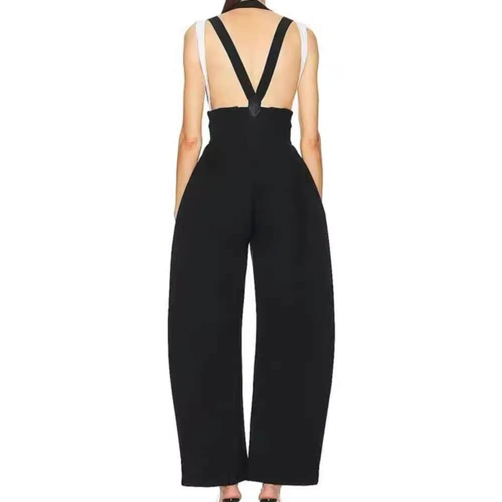 Women's black high quality casual trousers