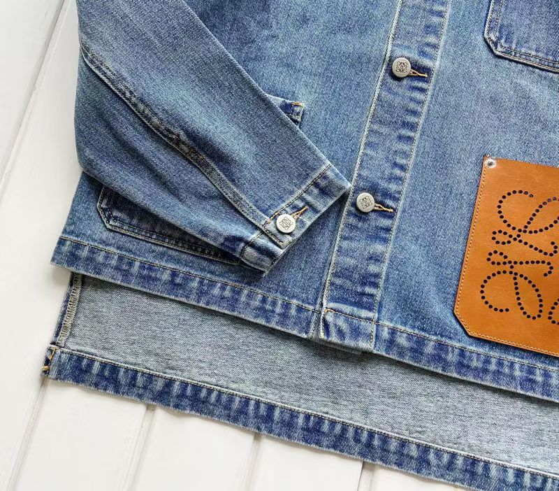 Blue long sleeve denim jacket