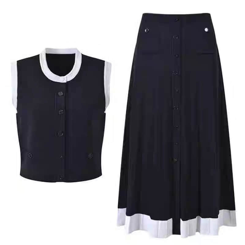 Women's slim cardigan skirt two-piece suit