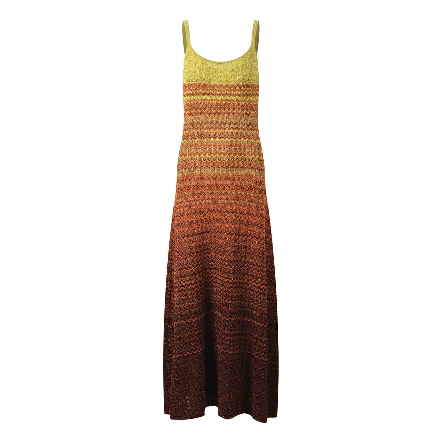 Sleeveless striped knitted dress