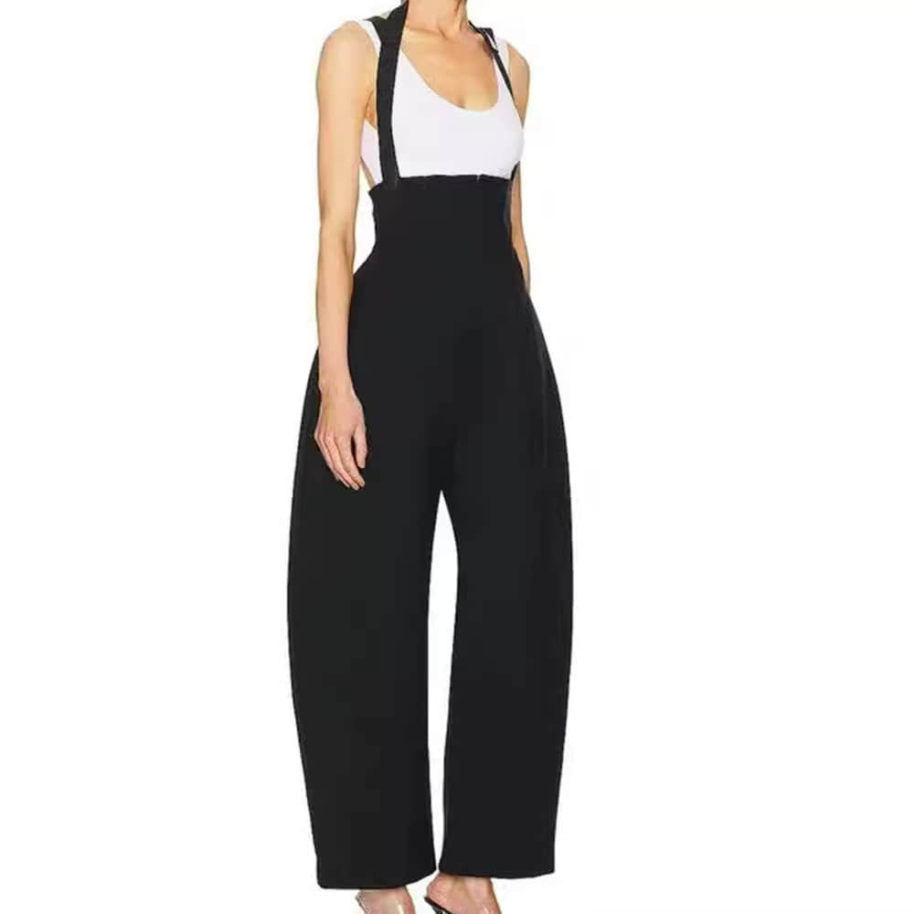 Women's black high quality casual trousers