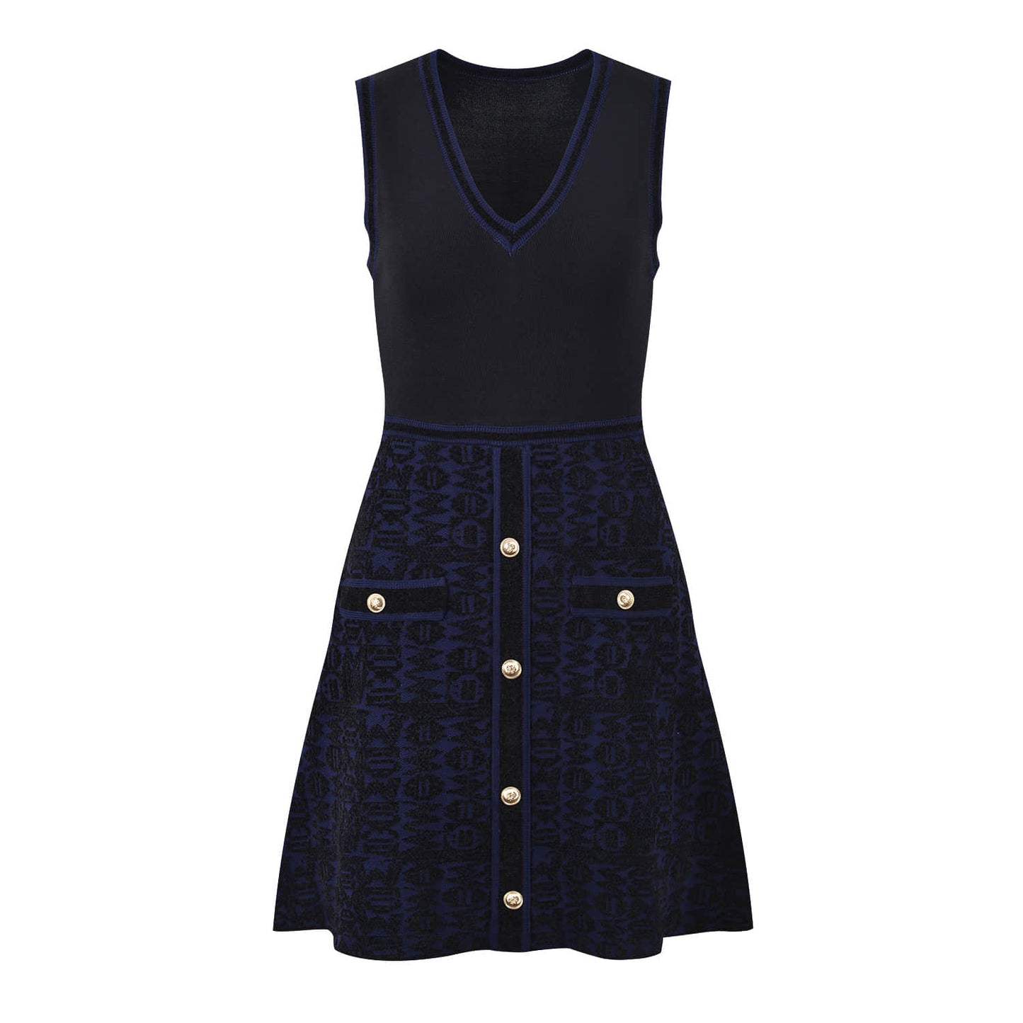 Long-sleeve knitted cardigan dress two-piece suit