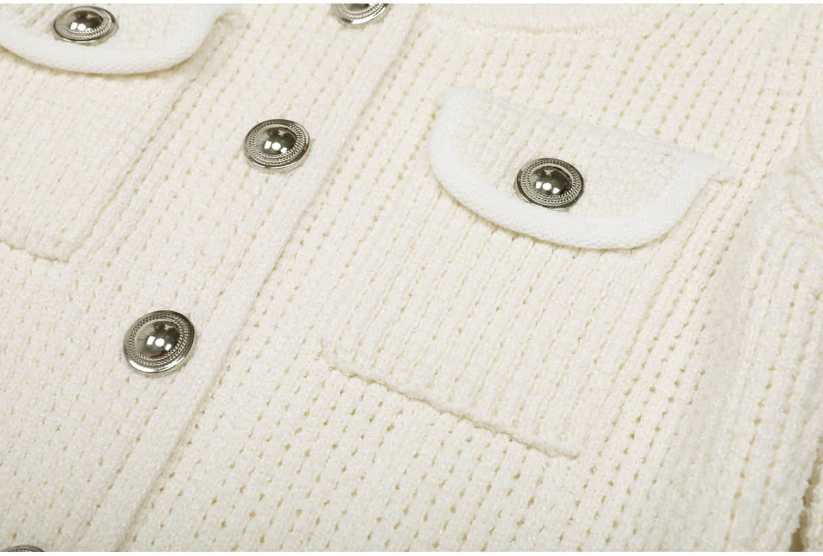Two elegant women‘s long-sleeved knit suits