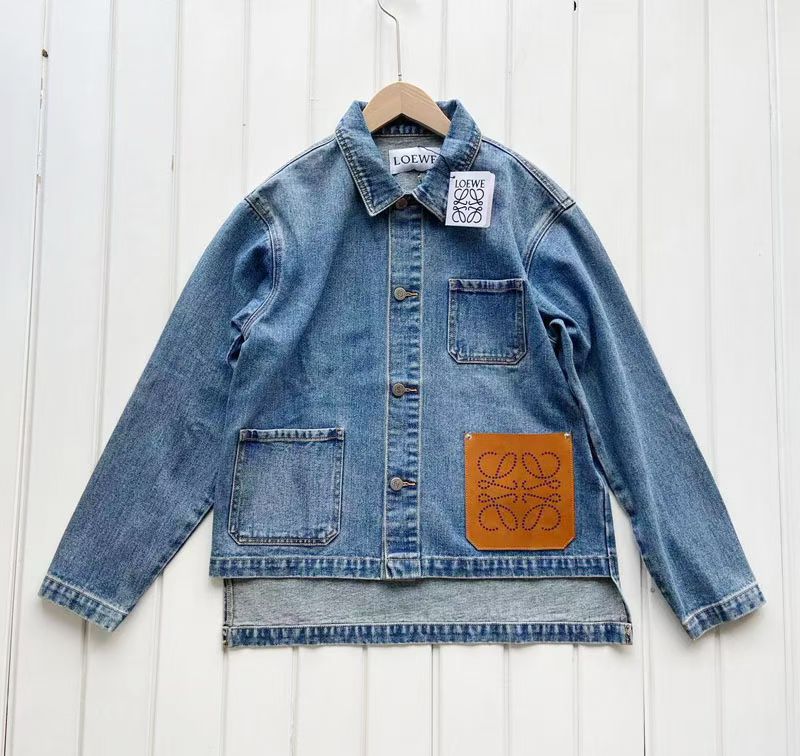 Blue long sleeve denim jacket