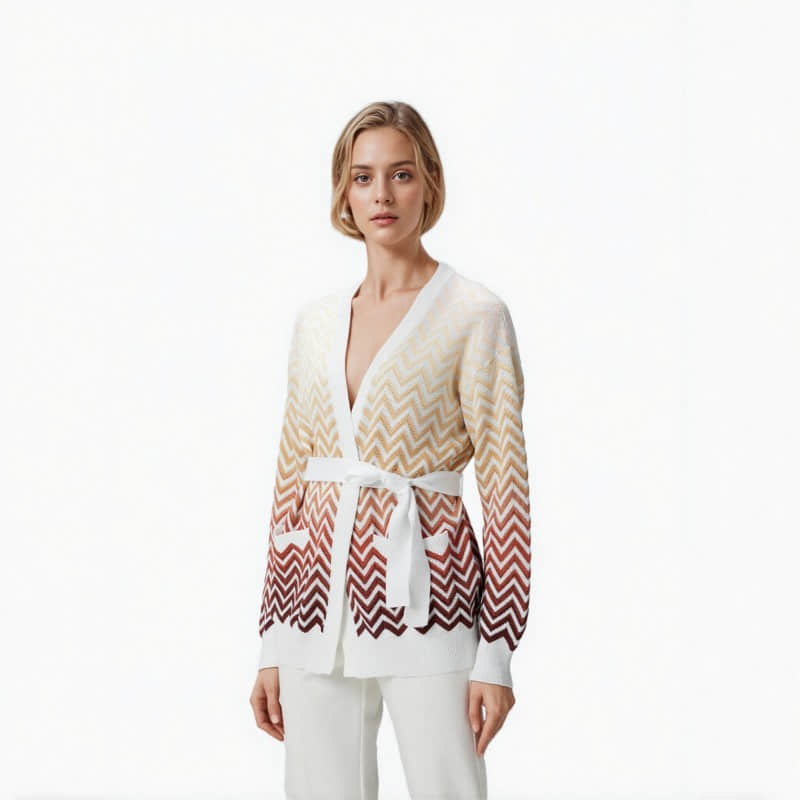 Women's cardigan vest long pants three piece set