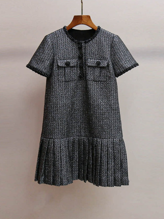 Women's round neck short sleeved dress