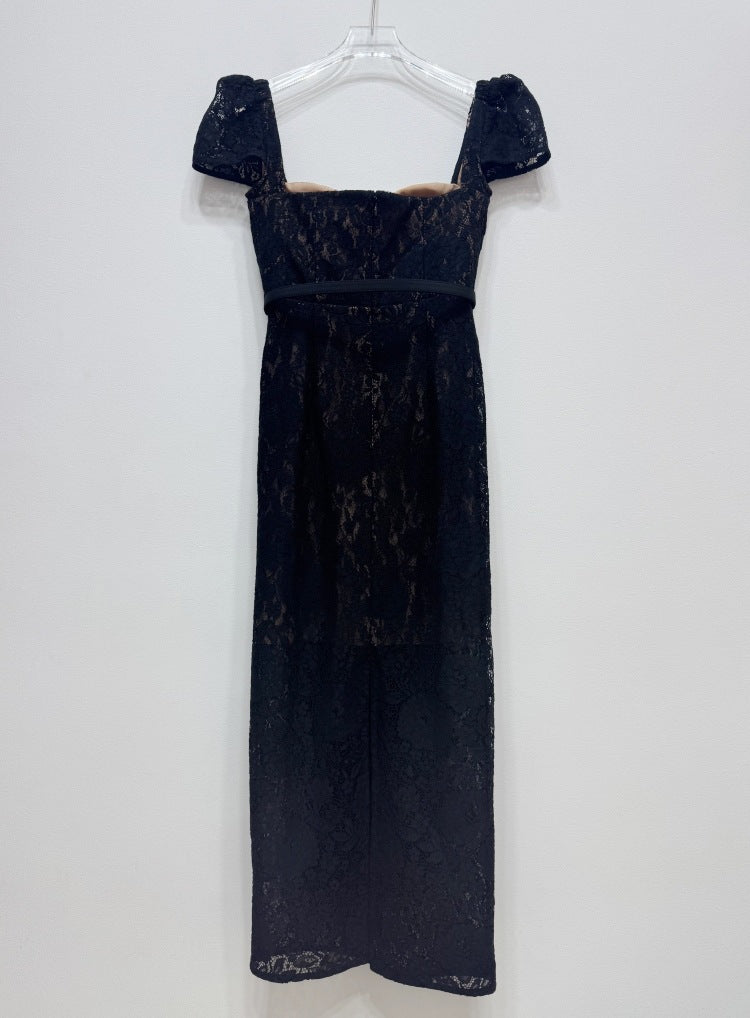 Women's Black Lace Elegant Bodycon Dress